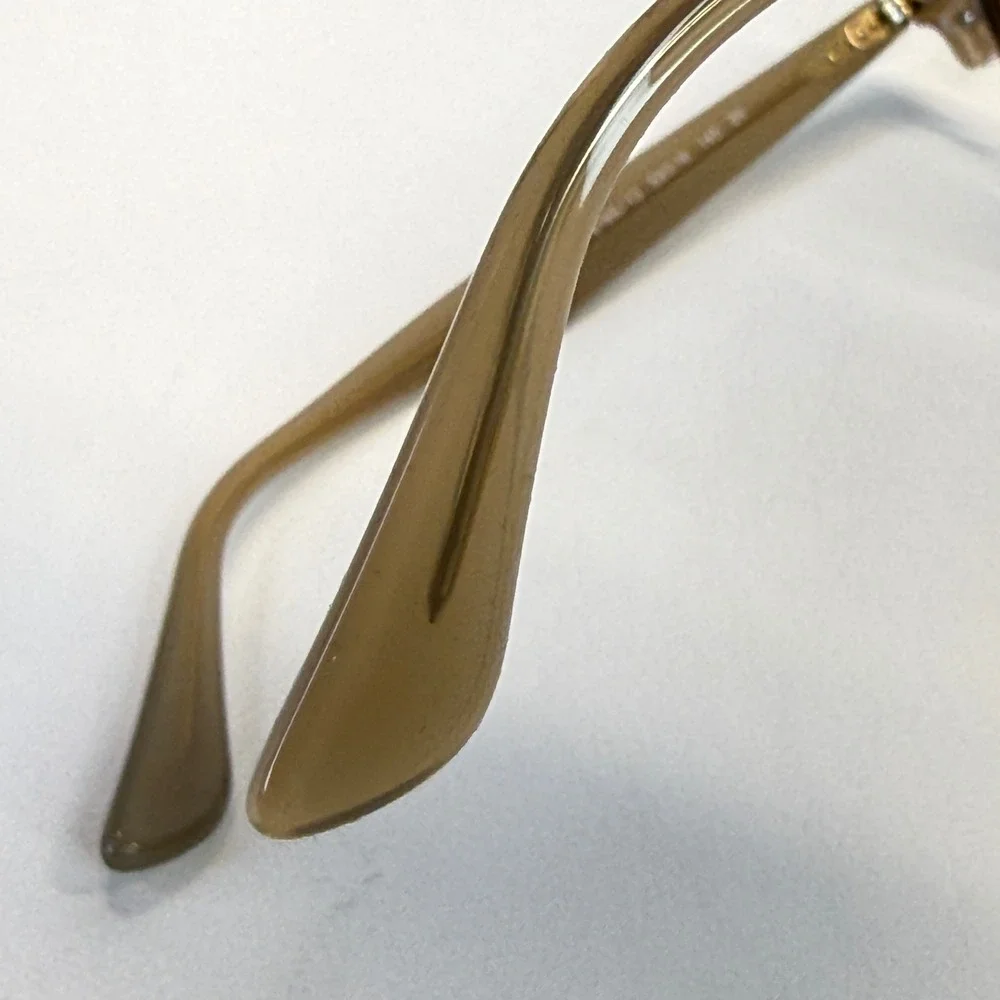 Ray-Ban RB4342 6166/13 Transparent Tan Brown Gradient Square Sunglasses Italy